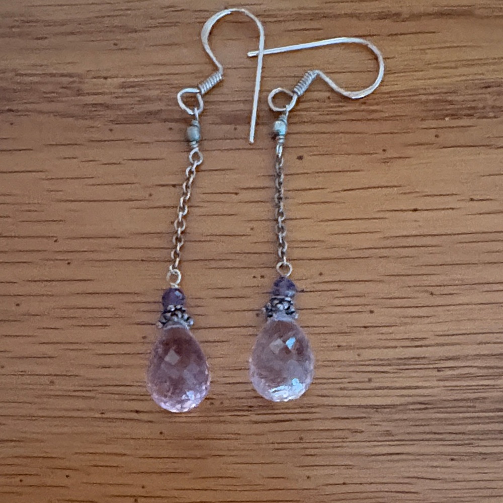 Elegant Amethyst Drop Earrings